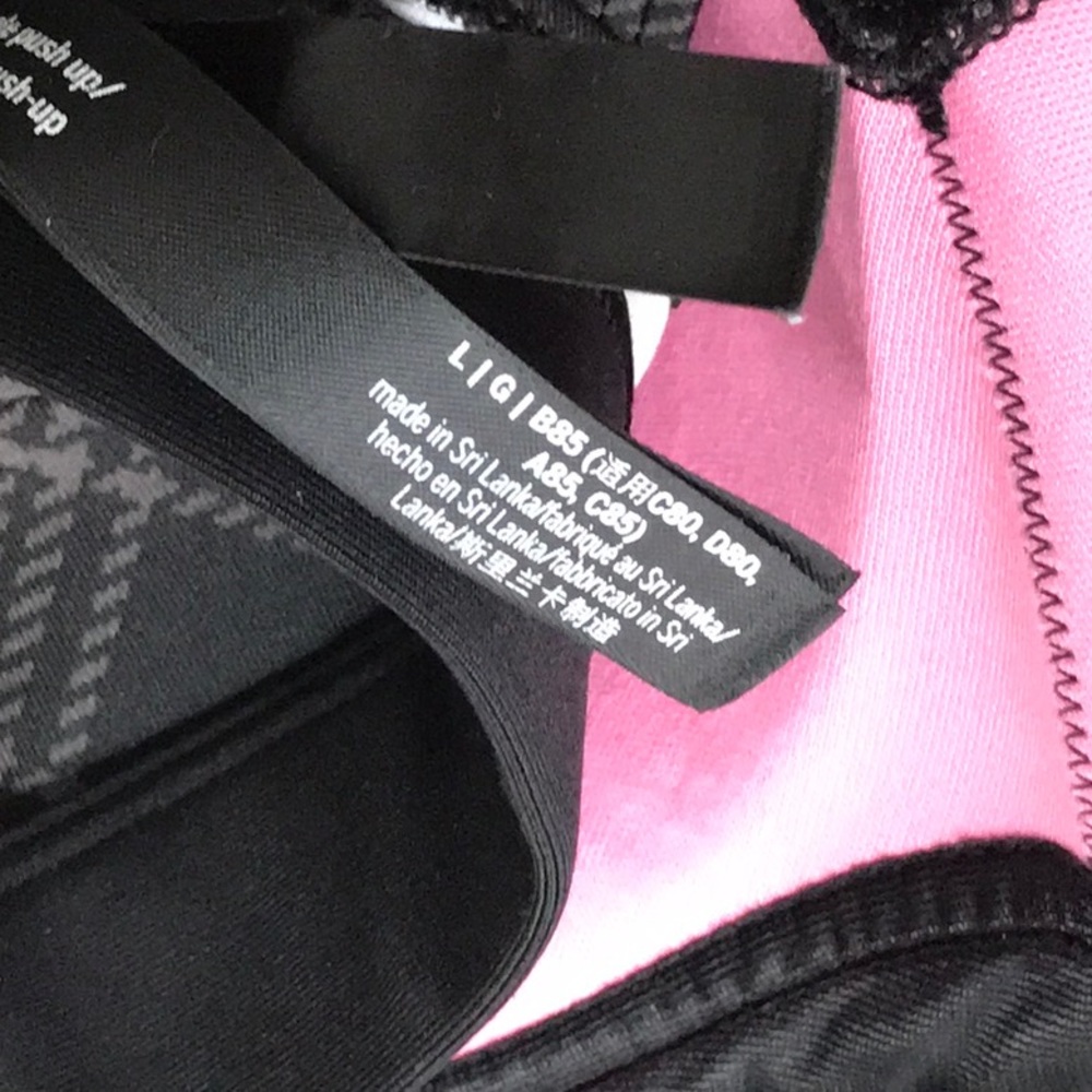 PINK ACTIVE RACER BACK PLAID BRA SIZE LARGE - Picture 5 of 9
